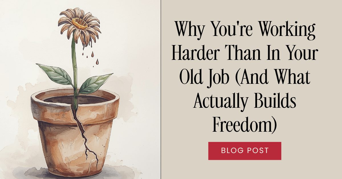 Why premium brand founders end up working harder than they did at their old corporate jobs, and the real route back to the freedom they originally started for